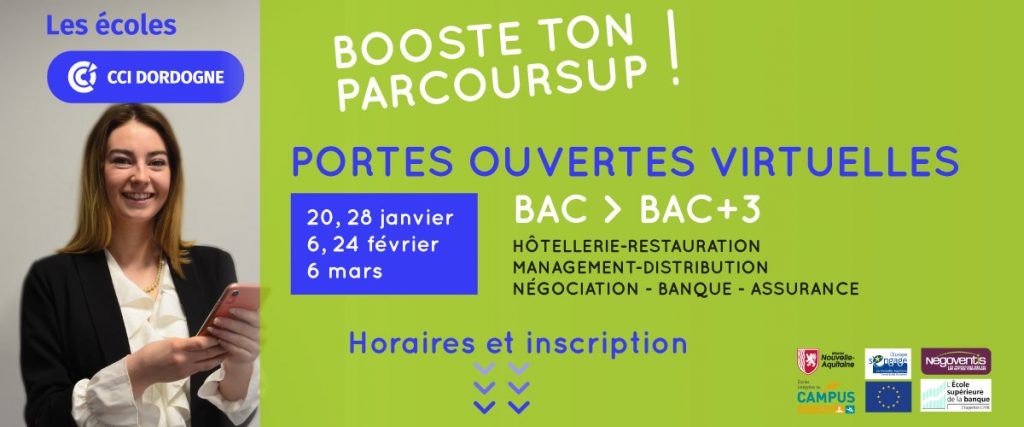 Journées Portes Ouvertes Virtuelles 2021 des Ecoles CCI Dordogne