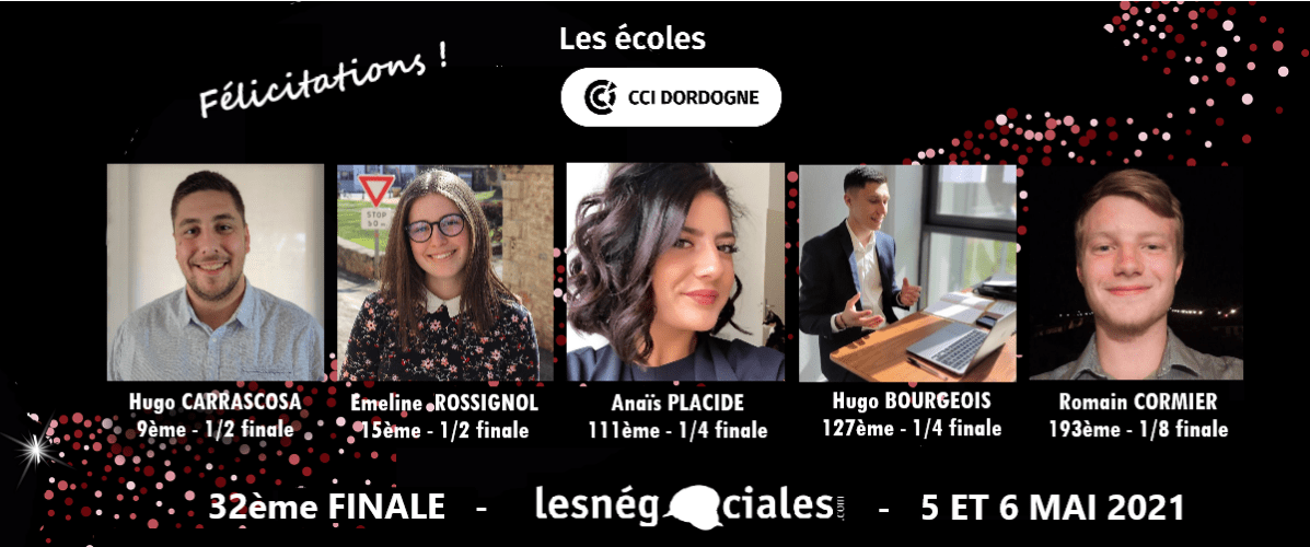 photo finalistes negociales 2021 écoles cci dordogne