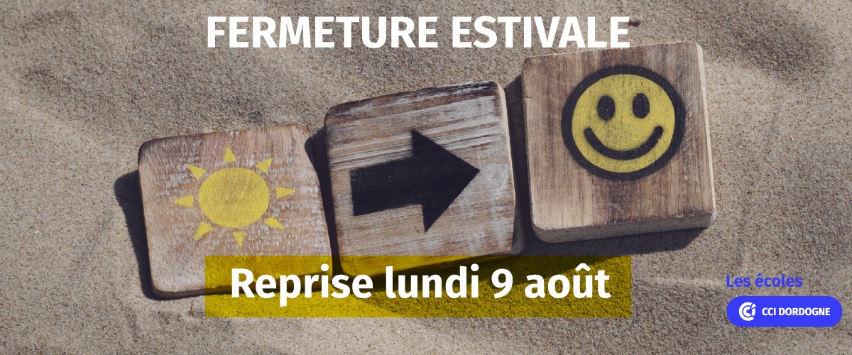 Visuel pour représenter la fermeture estivale 2021