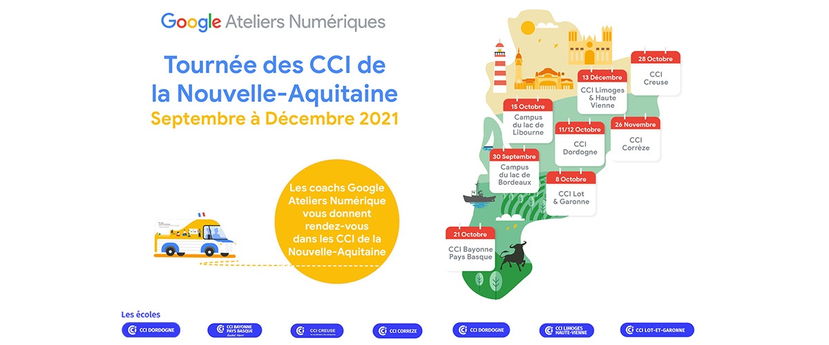 Le Google Tour passe par les Écoles CCI Dordogne